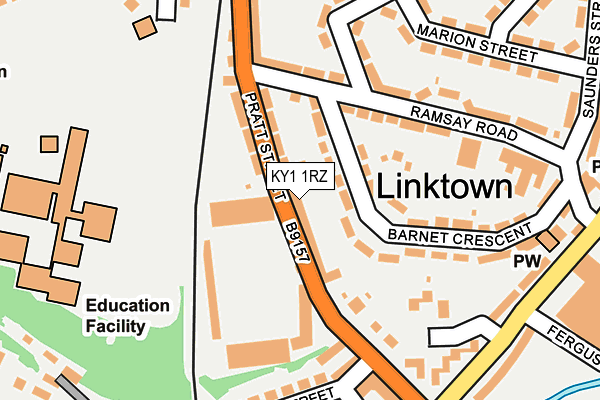 KY1 1RZ map - OS OpenMap – Local (Ordnance Survey) KY1 1RZ map - OS OpenMap – Local (Ordnance Survey)