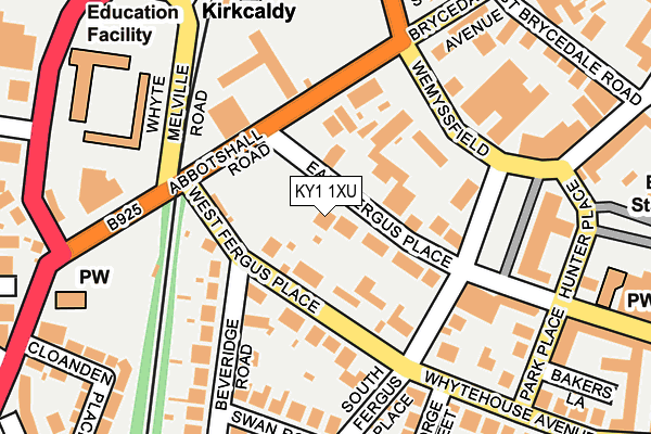 KY1 1XU map - OS OpenMap – Local (Ordnance Survey) KY1 1XU map - OS OpenMap – Local (Ordnance Survey)