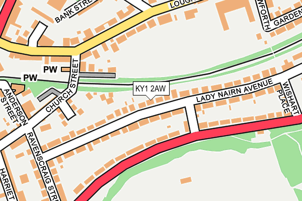 KY1 2AW map - OS OpenMap – Local (Ordnance Survey) KY1 2AW map - OS OpenMap – Local (Ordnance Survey)