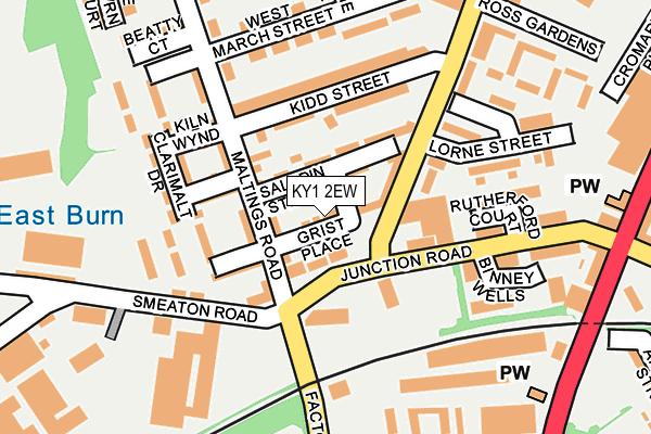 KY1 2EW map - OS OpenMap – Local (Ordnance Survey) KY1 2EW map - OS OpenMap – Local (Ordnance Survey)
