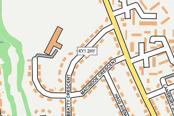 KY1 2HY map - OS OpenMap – Local (Ordnance Survey) KY1 2HY map - OS OpenMap – Local (Ordnance Survey)
