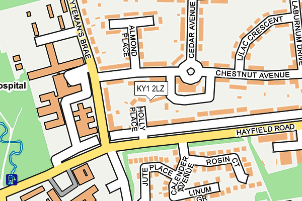 KY1 2LZ map - OS OpenMap – Local (Ordnance Survey) KY1 2LZ map - OS OpenMap – Local (Ordnance Survey)
