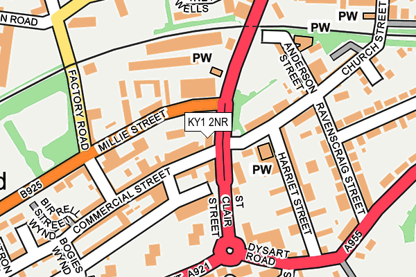 KY1 2NR map - OS OpenMap – Local (Ordnance Survey) KY1 2NR map - OS OpenMap – Local (Ordnance Survey)