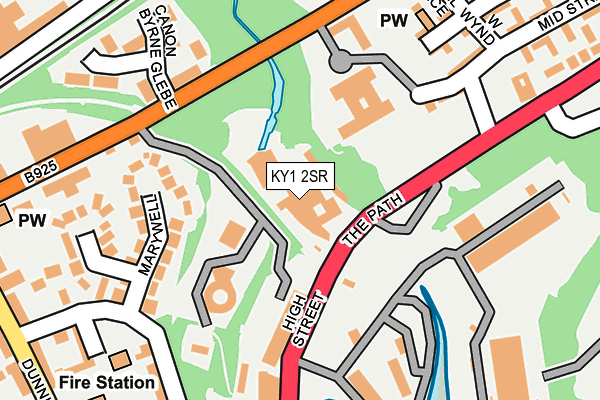 KY1 2SR map - OS OpenMap – Local (Ordnance Survey) KY1 2SR map - OS OpenMap – Local (Ordnance Survey)