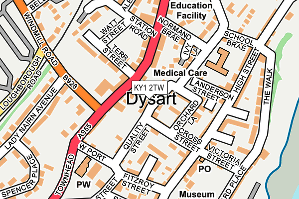 KY1 2TW map - OS OpenMap – Local (Ordnance Survey) KY1 2TW map - OS OpenMap – Local (Ordnance Survey)