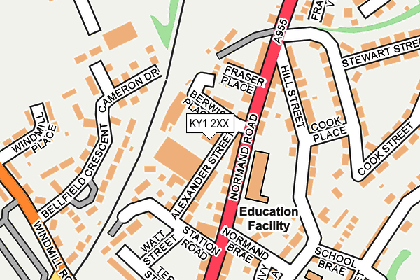 KY1 2XX map - OS OpenMap – Local (Ordnance Survey) KY1 2XX map - OS OpenMap – Local (Ordnance Survey)