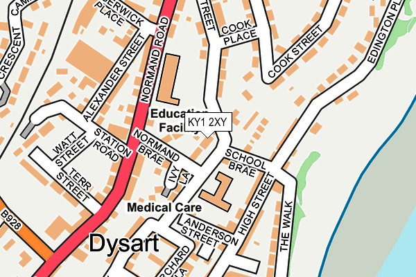 KY1 2XY map - OS OpenMap – Local (Ordnance Survey) KY1 2XY map - OS OpenMap – Local (Ordnance Survey)