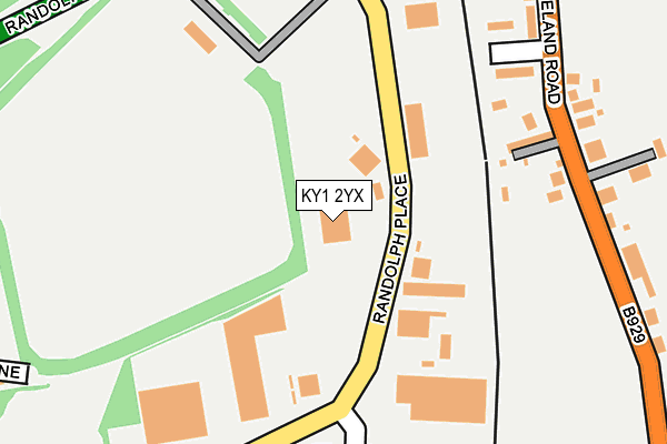 KY1 2YX map - OS OpenMap – Local (Ordnance Survey) KY1 2YX map - OS OpenMap – Local (Ordnance Survey)
