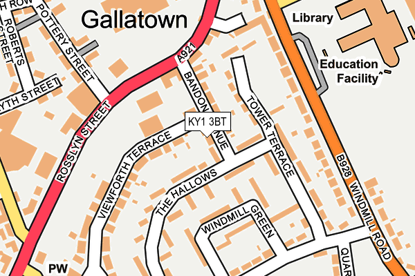 KY1 3BT map - OS OpenMap – Local (Ordnance Survey) KY1 3BT map - OS OpenMap – Local (Ordnance Survey)
