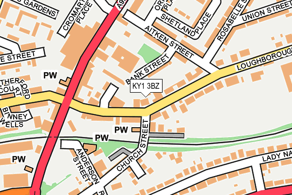 KY1 3BZ map - OS OpenMap – Local (Ordnance Survey) KY1 3BZ map - OS OpenMap – Local (Ordnance Survey)
