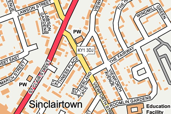 KY1 3DJ map - OS OpenMap – Local (Ordnance Survey) KY1 3DJ map - OS OpenMap – Local (Ordnance Survey)