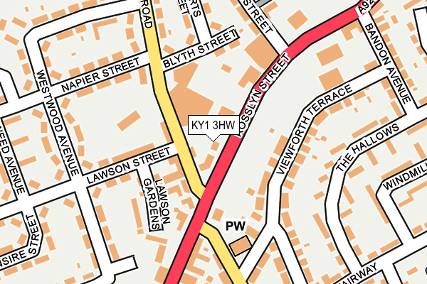 KY1 3HW map - OS OpenMap – Local (Ordnance Survey) KY1 3HW map - OS OpenMap – Local (Ordnance Survey)