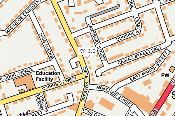 KY1 3JG map - OS OpenMap – Local (Ordnance Survey) KY1 3JG map - OS OpenMap – Local (Ordnance Survey)