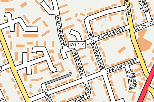 KY1 3JX map - OS OpenMap – Local (Ordnance Survey) KY1 3JX map - OS OpenMap – Local (Ordnance Survey)