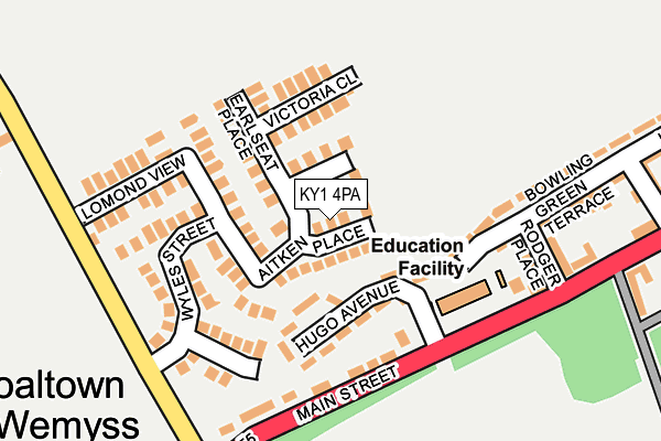 KY1 4PA map - OS OpenMap – Local (Ordnance Survey) KY1 4PA map - OS OpenMap – Local (Ordnance Survey)
