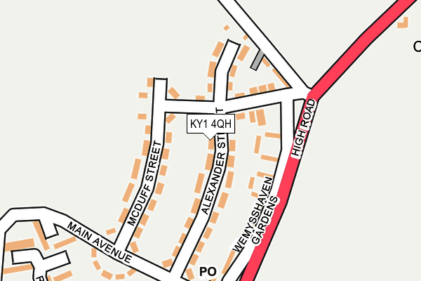 KY1 4QH map - OS OpenMap – Local (Ordnance Survey)