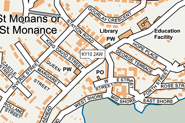 KY10 2AW map - OS OpenMap – Local (Ordnance Survey) KY10 2AW map - OS OpenMap – Local (Ordnance Survey)