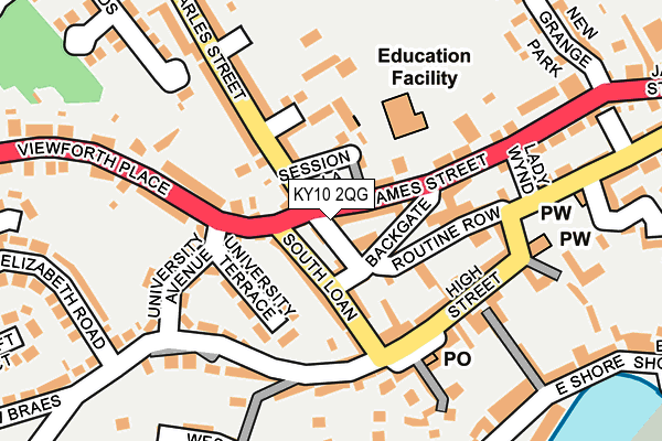 KY10 2QG map - OS OpenMap – Local (Ordnance Survey) KY10 2QG map - OS OpenMap – Local (Ordnance Survey)