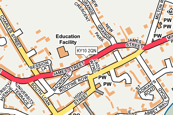 KY10 2QN map - OS OpenMap – Local (Ordnance Survey) KY10 2QN map - OS OpenMap – Local (Ordnance Survey)