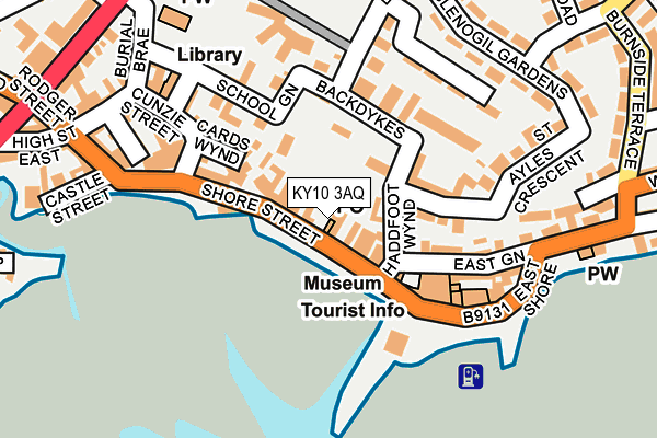 KY10 3AQ map - OS OpenMap – Local (Ordnance Survey)