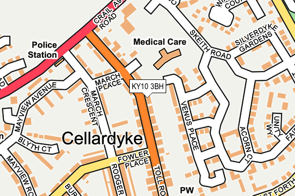 KY10 3BH map - OS OpenMap – Local (Ordnance Survey) KY10 3BH map - OS OpenMap – Local (Ordnance Survey)