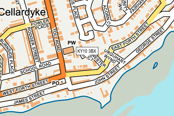 KY10 3BX map - OS OpenMap – Local (Ordnance Survey)