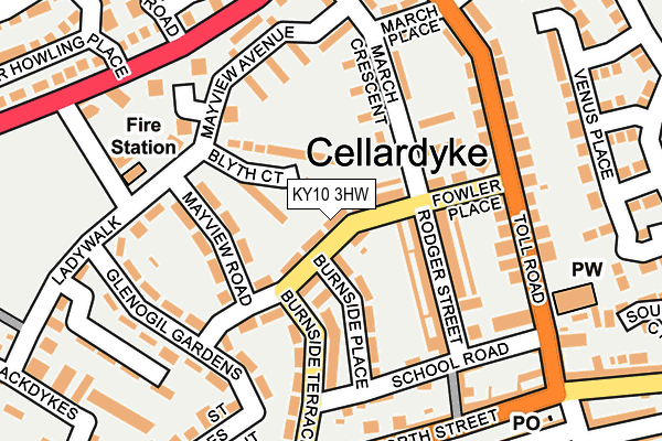 KY10 3HW map - OS OpenMap – Local (Ordnance Survey)