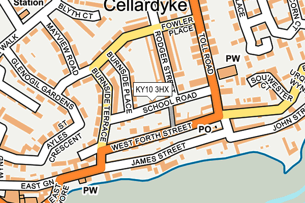 KY10 3HX map - OS OpenMap – Local (Ordnance Survey) KY10 3HX map - OS OpenMap – Local (Ordnance Survey)