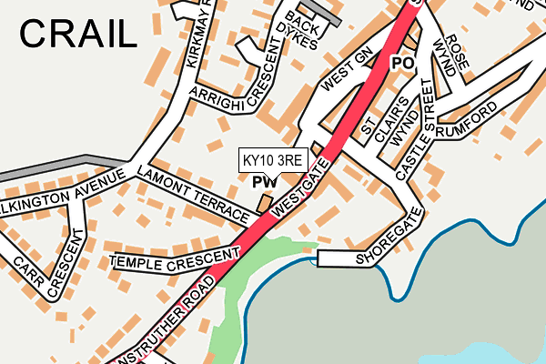 KY10 3RE map - OS OpenMap – Local (Ordnance Survey) KY10 3RE map - OS OpenMap – Local (Ordnance Survey)
