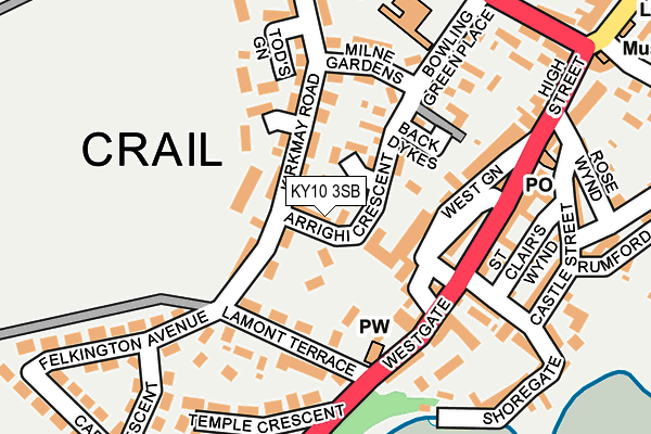 KY10 3SB map - OS OpenMap – Local (Ordnance Survey) KY10 3SB map - OS OpenMap – Local (Ordnance Survey)