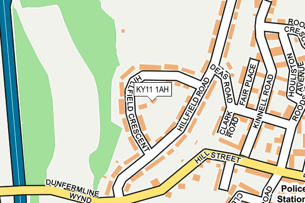 KY11 1AH map - OS OpenMap – Local (Ordnance Survey) KY11 1AH map - OS OpenMap – Local (Ordnance Survey)