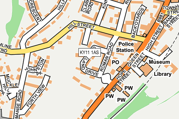 KY11 1AS map - OS OpenMap – Local (Ordnance Survey) KY11 1AS map - OS OpenMap – Local (Ordnance Survey)