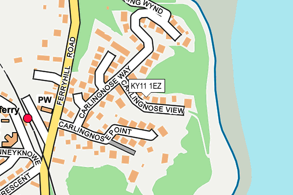 KY11 1EZ map - OS OpenMap – Local (Ordnance Survey) KY11 1EZ map - OS OpenMap – Local (Ordnance Survey)