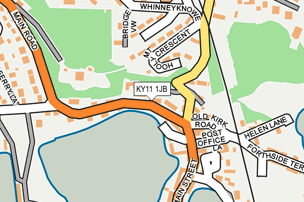 KY11 1JB map - OS OpenMap – Local (Ordnance Survey) KY11 1JB map - OS OpenMap – Local (Ordnance Survey)