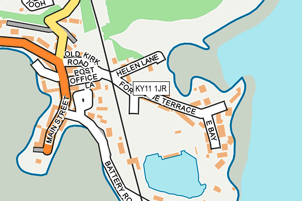 KY11 1JR map - OS OpenMap – Local (Ordnance Survey) KY11 1JR map - OS OpenMap – Local (Ordnance Survey)