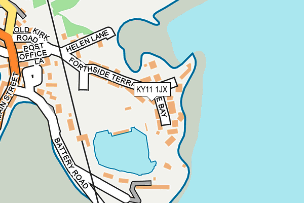 KY11 1JX map - OS OpenMap – Local (Ordnance Survey) KY11 1JX map - OS OpenMap – Local (Ordnance Survey)