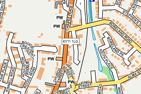 KY11 1LG map - OS OpenMap – Local (Ordnance Survey) KY11 1LG map - OS OpenMap – Local (Ordnance Survey)