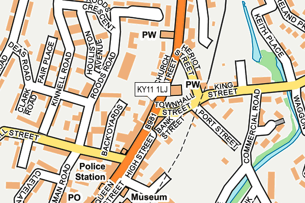 KY11 1LJ map - OS OpenMap – Local (Ordnance Survey) KY11 1LJ map - OS OpenMap – Local (Ordnance Survey)