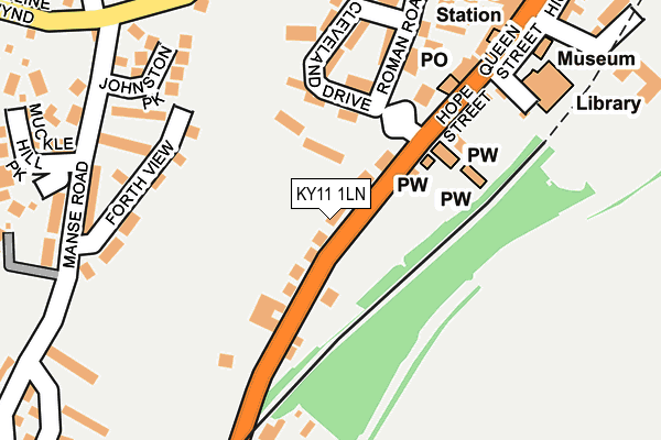 KY11 1LN map - OS OpenMap – Local (Ordnance Survey) KY11 1LN map - OS OpenMap – Local (Ordnance Survey)