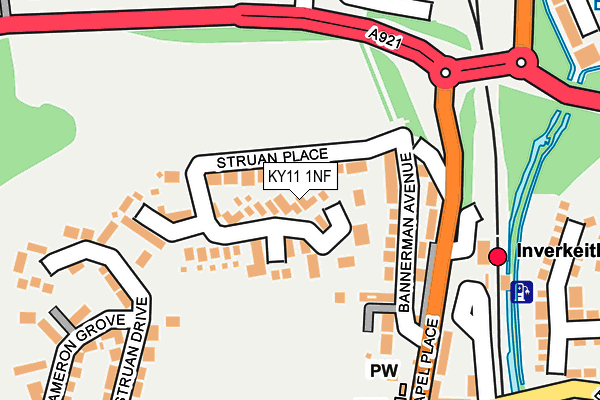 KY11 1NF map - OS OpenMap – Local (Ordnance Survey) KY11 1NF map - OS OpenMap – Local (Ordnance Survey)
