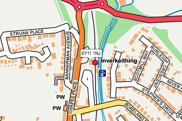 KY11 1NJ map - OS OpenMap – Local (Ordnance Survey) KY11 1NJ map - OS OpenMap – Local (Ordnance Survey)