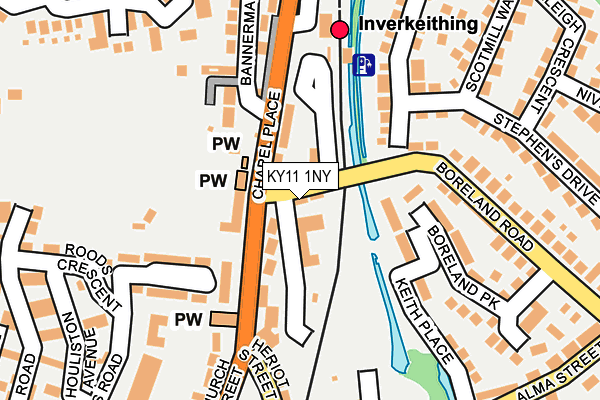KY11 1NY map - OS OpenMap – Local (Ordnance Survey) KY11 1NY map - OS OpenMap – Local (Ordnance Survey)