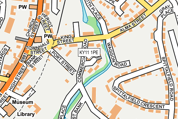 KY11 1PE map - OS OpenMap – Local (Ordnance Survey)