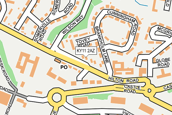 KY11 2AZ map - OS OpenMap – Local (Ordnance Survey) KY11 2AZ map - OS OpenMap – Local (Ordnance Survey)