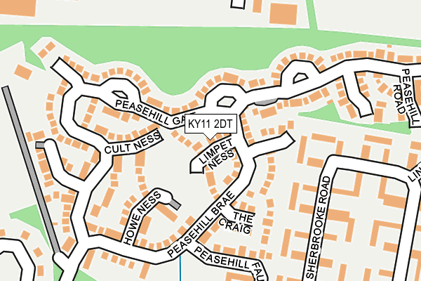 KY11 2DT map - OS OpenMap – Local (Ordnance Survey) KY11 2DT map - OS OpenMap – Local (Ordnance Survey)