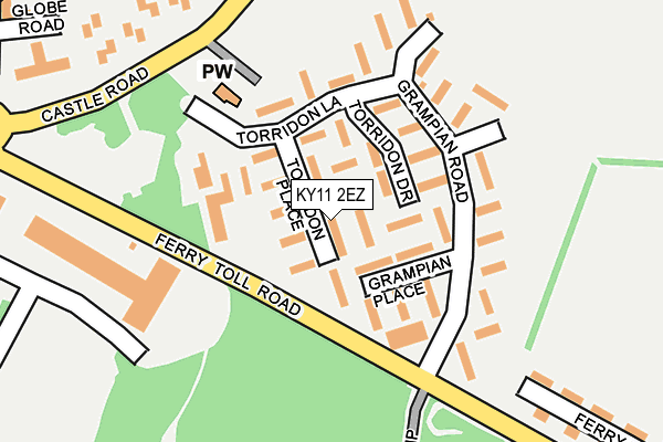 KY11 2EZ map - OS OpenMap – Local (Ordnance Survey) KY11 2EZ map - OS OpenMap – Local (Ordnance Survey)