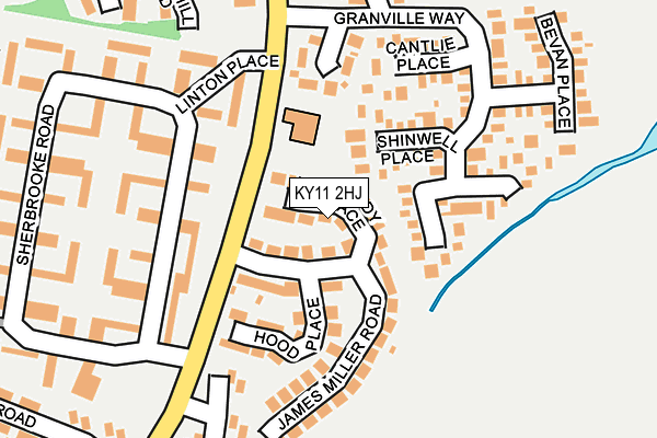 KY11 2HJ map - OS OpenMap – Local (Ordnance Survey) KY11 2HJ map - OS OpenMap – Local (Ordnance Survey)