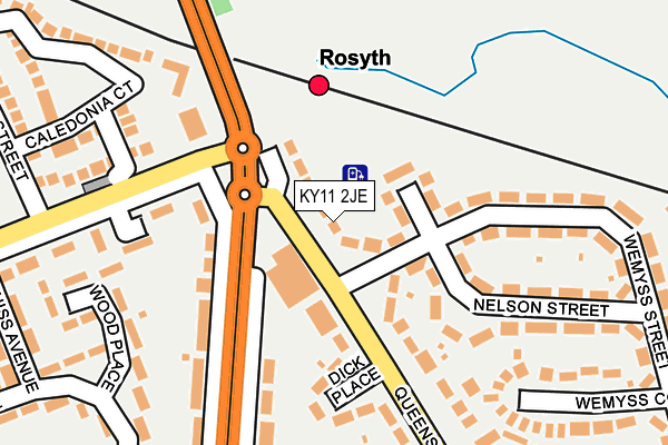 KY11 2JE map - OS OpenMap – Local (Ordnance Survey) KY11 2JE map - OS OpenMap – Local (Ordnance Survey)