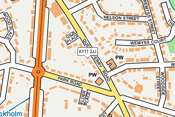 KY11 2JJ map - OS OpenMap – Local (Ordnance Survey) KY11 2JJ map - OS OpenMap – Local (Ordnance Survey)