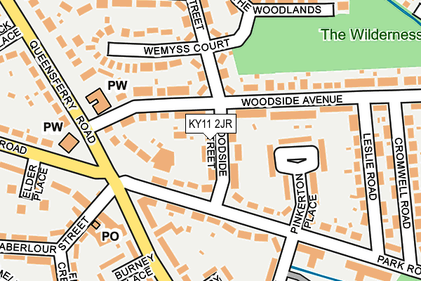 KY11 2JR map - OS OpenMap – Local (Ordnance Survey) KY11 2JR map - OS OpenMap – Local (Ordnance Survey)